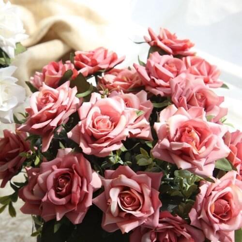 Simulation Flower Bouquet Angle Rose Bouquet Home Furnishing Background Decorated Artificial Flowers Garden Autumn Decoration