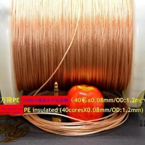 6m Diy earphone cable TPU silver plated 6N single crystal copper fever line (23 core OD: 1.0mm)