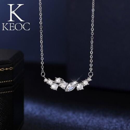 Keoc 2021 Fashion Women Geometric Zircon Cute Womens Necklaces Y2k Jewelry Bridesmaid Birthday Gift Sale Dropship Suppliers