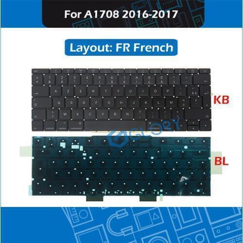 New A1708 Keyboard FR French Layout For Macbook Pro Retina 13" Late 2016 Mid 2017 France keyboard with Backlight