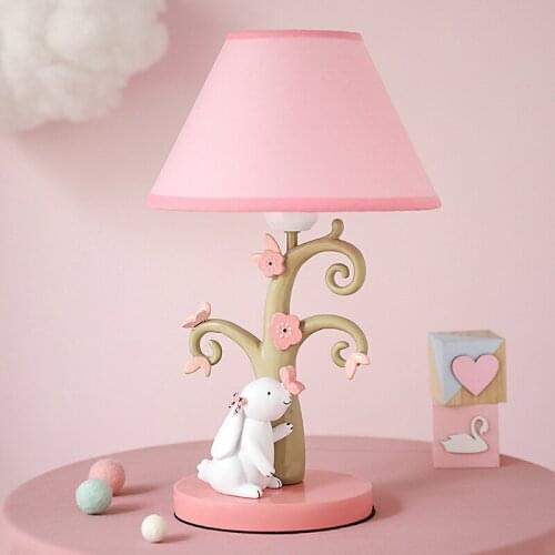 Rabbit Lamp Cartoon Table Lamps for Bedroom Dining Room Lights Led Stand Light Fixtures Home Deco Childrens Room Desk Luminaire