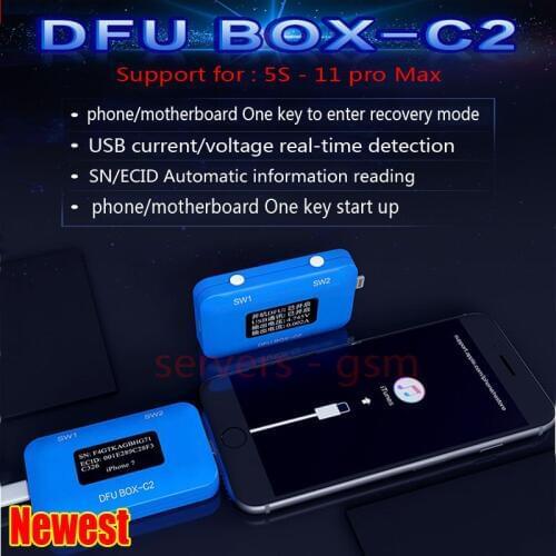 JC DFU BOX-C2 mobile phone motherboard one key DFU, fast USB current and voltage detection support for iphone 5s-11Pro Max