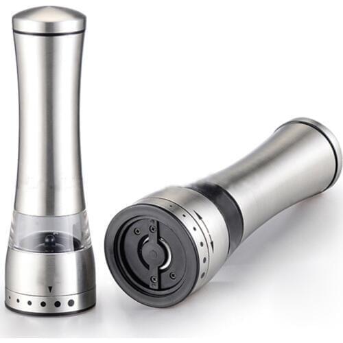 2 Pcs/Lot Salt And Pepper Grinder Pepper Mill Manual Salt Grinder Mill For Spices Pepper Shakers Spice Grinder Ceramic Mill