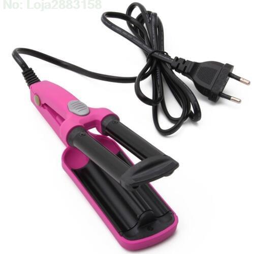 Mini Ceramic Hair Crimper Curler Curling Iron Tong Waving Wand Roller Salon