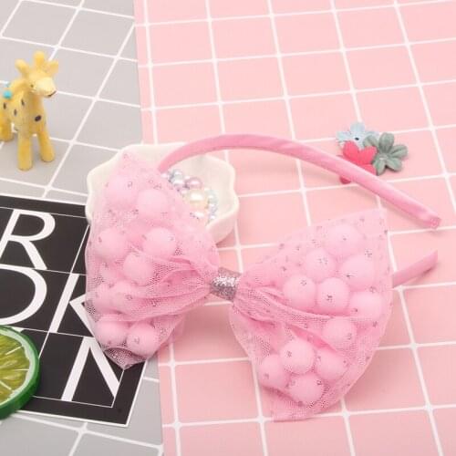 Miss Cute Fashion Cute Glitter Gauze Hairbands Bowknot Hair Sticks handmade Headbands Princess Headwear Girls Hair Accessories