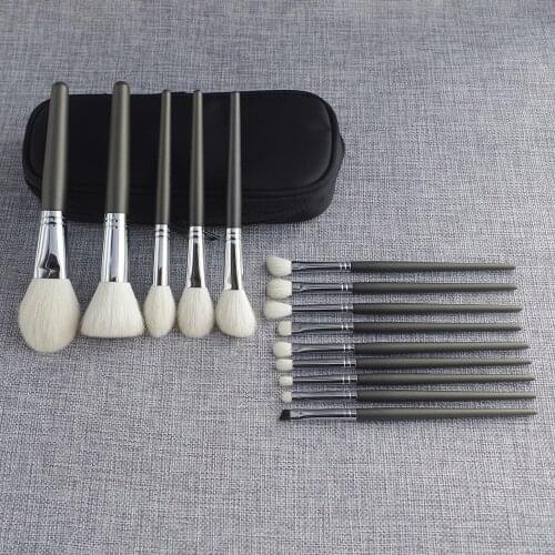 Professional Handmade Make Up Brush Set 14pcs Powder Blush Eye Shadow Brush Soft Saikoho Goat Hair Makeup Brushes Kit