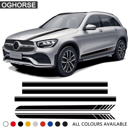 Edition 1 AMG Styling Door Side Skirt Sticker Hood to Rear Stripes Kit for Mercedes Benz GLC Class X253 Coupe C253 Accessories