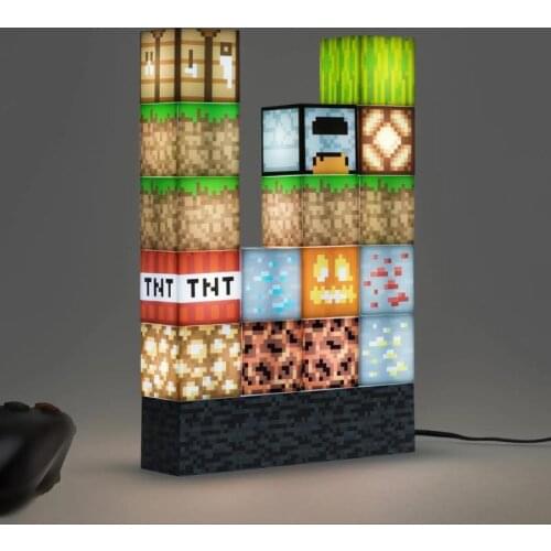 New Stitching Light Decoration Building Blocks Lamp USB Power DIY Stacking Block Creative Pixel Patterns Light Decoration Crafts