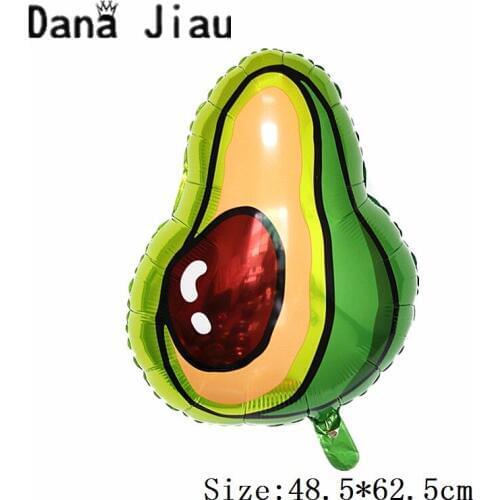 DanaJiau NEW avocado foil balloon strawberry banana fruit happy birthday decoration kids inflate toy ball 8 years old girl gift