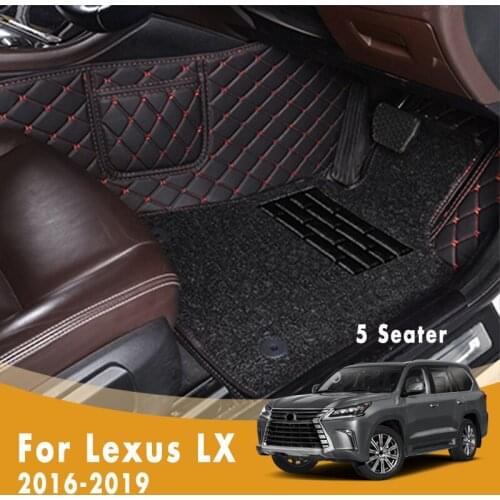 RHD Luxury Double Layer Wire Loop Car Floor Mats For Lexus LX 2019 2018 2017 2016 (5 Seats) Car Carpet Car Accessories Interior