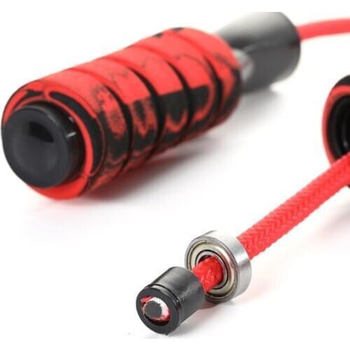 2.8m Adjustable High Speed Skipping Rope Jump Rope Double Bearing Weight-bearing Cotton Rope Nylon Jump Rope 2