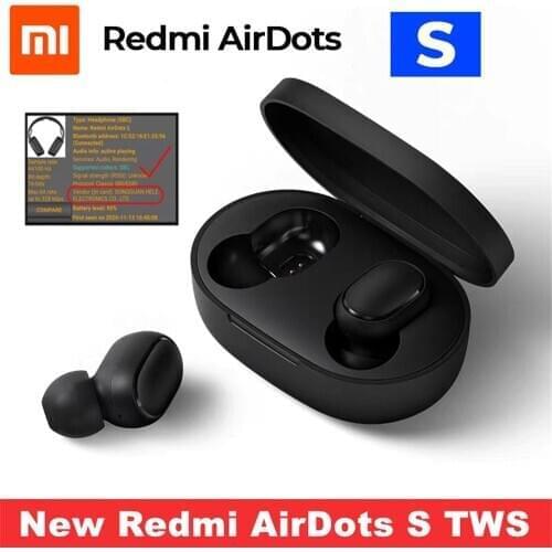 New Xiaomi Redmi AirDots S Bluetooth 5.0 Wireless Earphone TWS Left Right Low Lag Mode Bluetooth 5.0 Noise reduction Headset