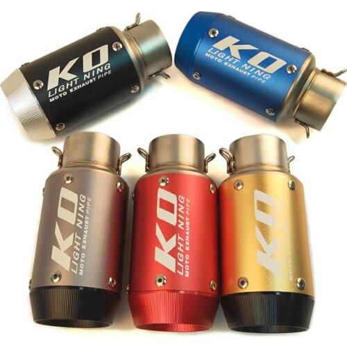 Universal Short Exhaust Muffler Stainless Steel Vent Pipe Modified End Tips 38-51mm Diameter For Motorcycle Dirt Bike ATV