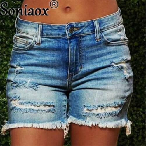 2021 Summer Hot Shorts Women Jeans High Waist Denim Shorts Fringe Frayed Ripped Denim Shorts For Ladies Jean Shorts With Pockets