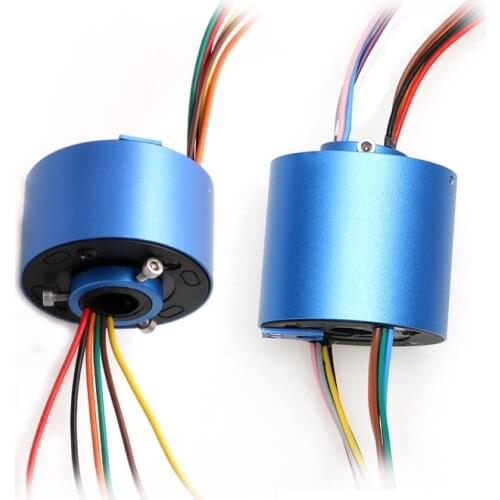 1pc 2/4/6/8/12 Channel Slip Ring Diameter 54/86/99/113mm Through Hole Rotary Electrical Connector 10A Slipring Conductive Joint