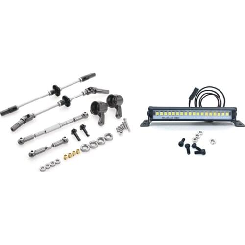 1 Pcs Super Bright 18LED 83Mm Lights Bar & 2 Pcs Steel Gear Bridge Axle Gears