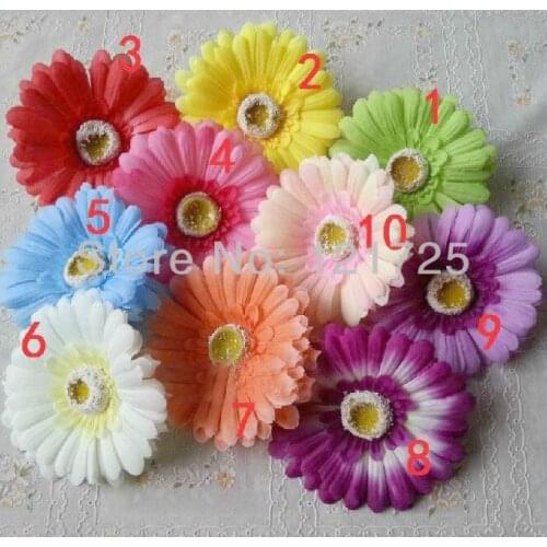 10cm fake Artificial Simulation fabric African Daisy Flower Heads for home and garden decoration