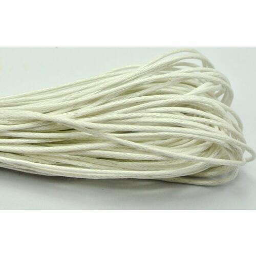 100 Meters White Waxed Cotton Beading Cord 1mm for Bracelet Necklace