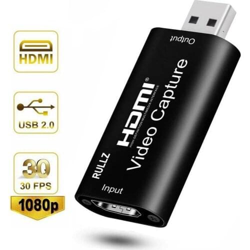 1080P USB 3.0 2.0 Video Capture Card HDMI Video Grabber Record Box for PS4 XBOX PC Game Live Streaming DVD HD Camera Recording