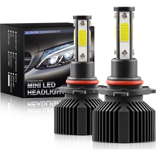 2Pcs IP68 Waterproof Car LED Headlight Bulbs LED Light Lamp LED Driving Lamp All-in-one Conversion Kit 9006\HB4 50W