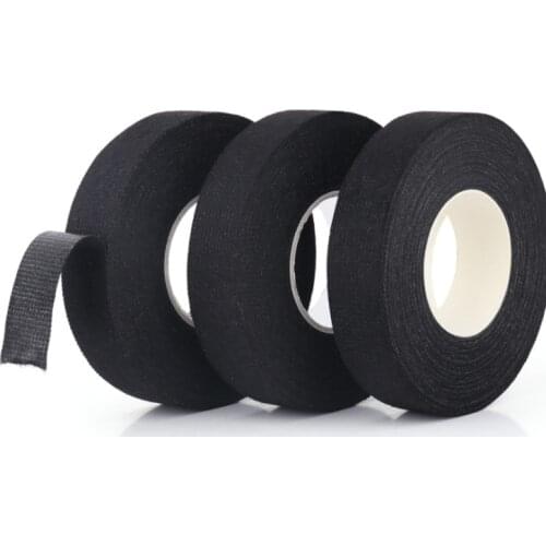 50pcs 15Meter Heat-resistant Flame Retardant Tape Coroplast Adhesive Cloth Tape For Car Cable Harness Wiring Loom Protection
