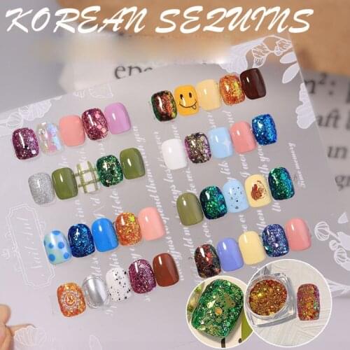 6pcs/Set Pigment Powder Luminous Fluorescent Nail Glitter Shinny Ombre Chrome Dust DIY Gel Polish Manicure Nails Art Decoration