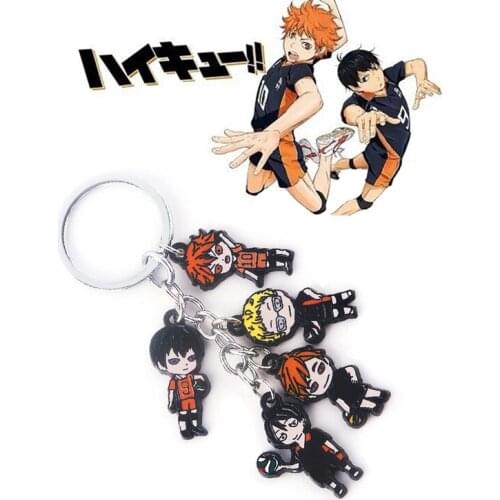 Anime Haikyuu Metal Keychain Hinata Shoyo Kageyama Tobio Kenma Kozume Key Chain Car Bag Pendant Cosplay Man Women Jewelry Gift