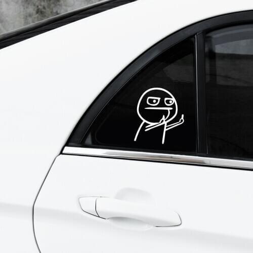 Car Sticker Cartoon JDM Funny Middle Finger for Ford Focus 2 3 mk2 mk3 mk1 Fiesta Ranger Fiesta Mk7 Fusion Motorcycle Decal