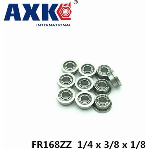 Free Shipping 10 Pcs Fr168zz Fr1682z Flanged Bearings 1/4 X 3/8 X 1/8 Inch Flange Ball Bearings Rif-614zz