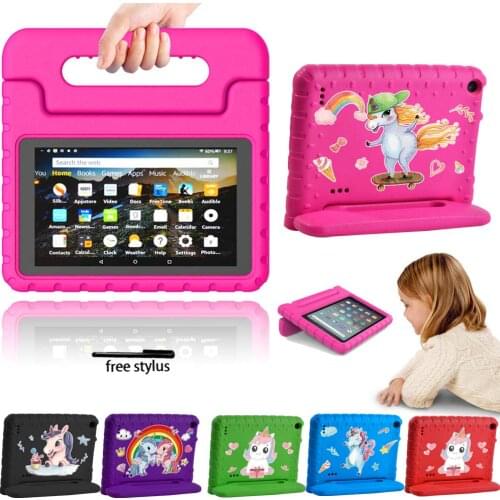 Tablet Case for Amazon Fire 7 5th/7th/9th Tablet Case Handle Stand Cover Rop Resistance Protection Child + Free Stylus