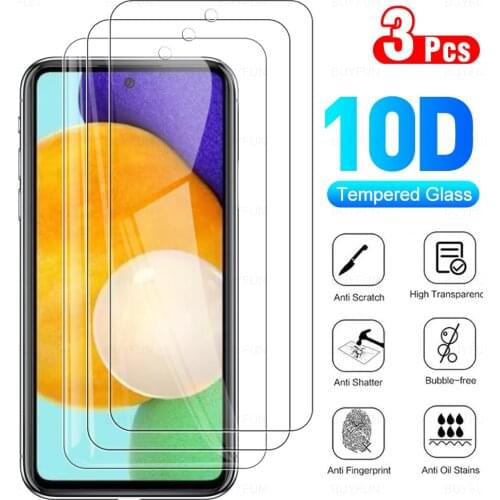 3Pcs Full Cover For Samsung Galaxy A32 Screen Protector Glass For SansungA32 Sumsung A 32 A 12 52 42 72 4G Or 5G Protection Film