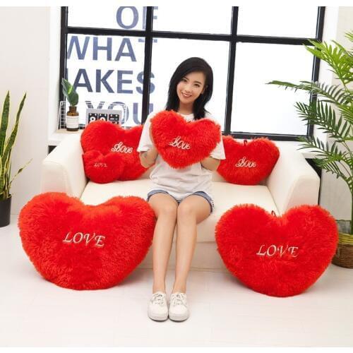 Fashion Design 25/30/40/50/60/70cm Heart Shape Decorative Throw Pillow PP Cotton Soft Creative Doll Lover Gift for wedding Valen