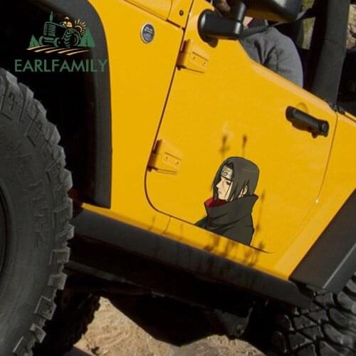 EARLFAMILY 26cm x 21.6cm for ITACHI Peeker Anime Peeking Sticker Window Car Vinyl Decal Car Truck Bumper Personality Decor