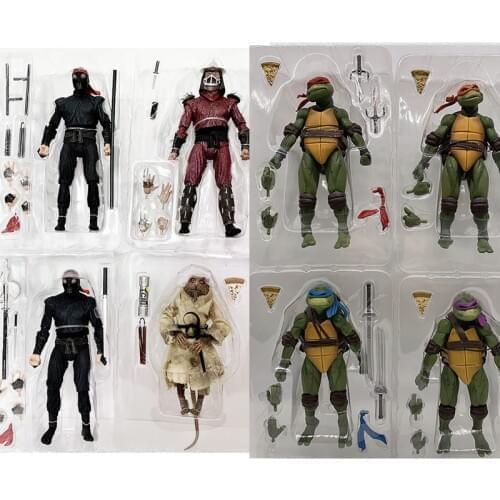 NECA Action Figure Raphael Leonardo Michelangelo Donatello Action Figure Shredder Krang Turtle Figure Classic Movie 1990s Film