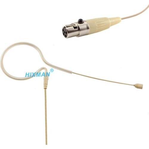 HIXMAN Beige EM1-AW Single Ear OmniDirectional Earset Headset Microphone For Audio Technica ATW-T101 U100 Wireless system TA5F
