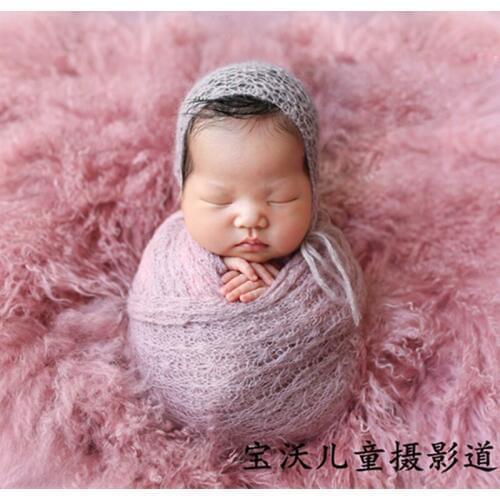 Round Wool Blanket Newborn Posing Curly Blanket Photography Props Backdrop Vintage Flokati Rug Basket Stuffer Filler Photo Shoot