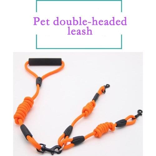 Small Pet Supplies Double-headed Traction Rope Tow Two Dog Walking Rope Out Walking Dogs Portable Traction Belt Dog Rope