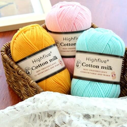 1PC 50g High Quality Soft Warm DIY Milk Cotton Threads Baby Wool For Hand Knitting Crochet Yarn