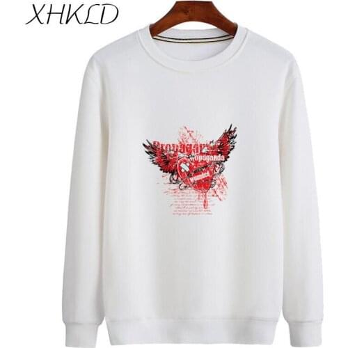 XHKLD New Autumn Winter Fashion Long Sleeve Sweatshirt Casual Sportswear Tracksuit Pullover Printed Coats Shirt poleron hombre
