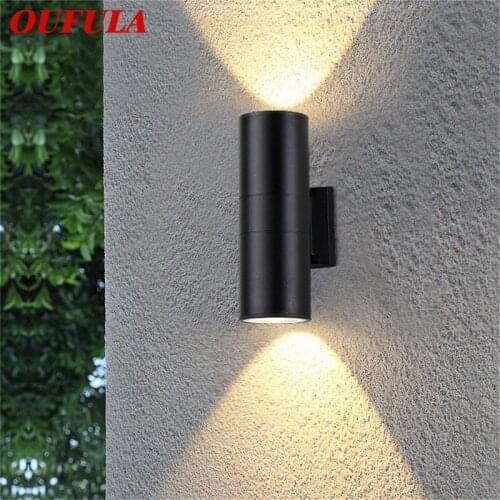 OUFULA Outdoor LED Wall Lamp Round Super Bright Waterproof Patio Sconces Creative Decorative For Porch Garden Villa