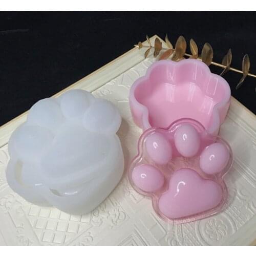 Cats claw ashtray/jewelry box mirror epoxy mold DIY resin soft pottery handmade candy storage kitchen accessories