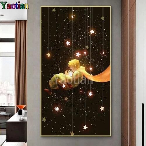 Full 5D Diy Daimond Painting Cross-stitch Cartoon Little Prince 3D Diamond Painting Rhinestone Painting Embroidery Kids Gifts