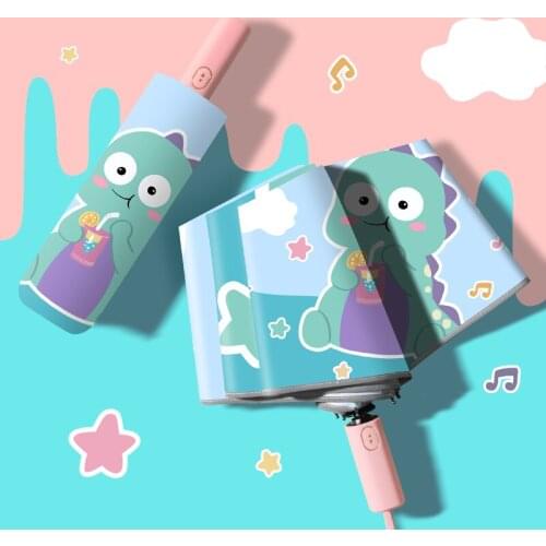 Ultralight Childrens Sun Umbrella Folding Retractable Sunshade Dinosaur Modeling For Boys Girls And UV Protection Umbrella
