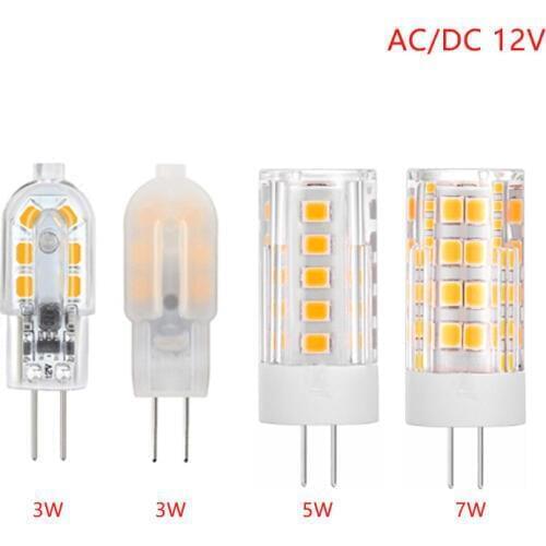 New LED 3W 5W 7W 9W 12W SMD2835 G4 LED Lamp AC/DC 12V Dimming Ceramic Bulb 12/36/51/75/86 LEDs replace 10W 30W 50W Halogen Light