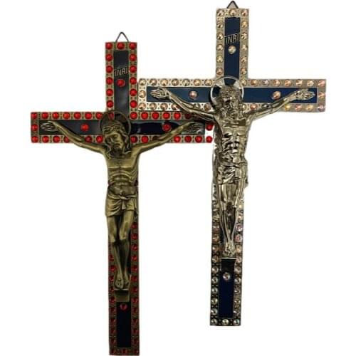 Επιτραπέζιος σταυρός Table Cross Anaglyph Wall Cross Jesus Christ Cross Hanking Cross With Colour And Stone