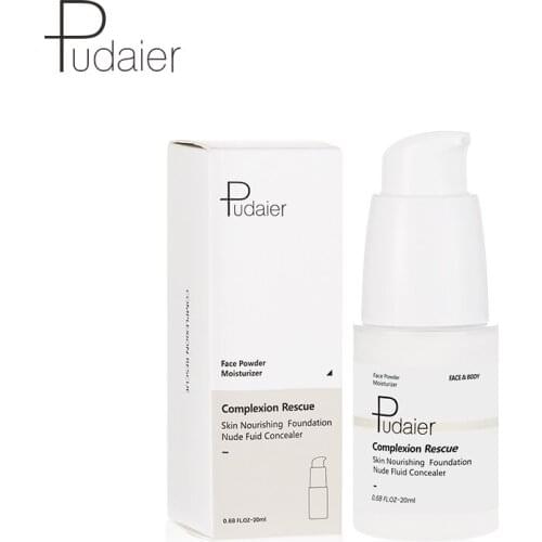 Pudaier Brighten Liquid Foundation Complexion Rescue Color Changing Oil-control Concealer Cream Makeup Foundation TSLM1
