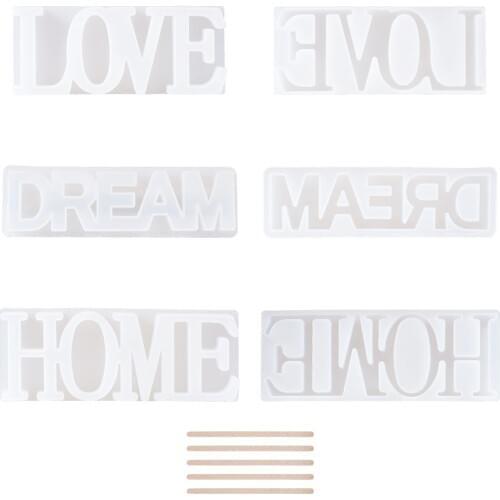 1Set Mixed Word Shapes Food Grade Silicone Molds Cake Chocolate Decoration Fondant Molds For DIY UV Epoxy Resin Jewelry Making