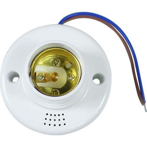 1Pcs/lot E27 Sound Light Control Sensor Base Holder Base Bulb Lamp Screw Socket for LED Bulb Energy-saving Lamp