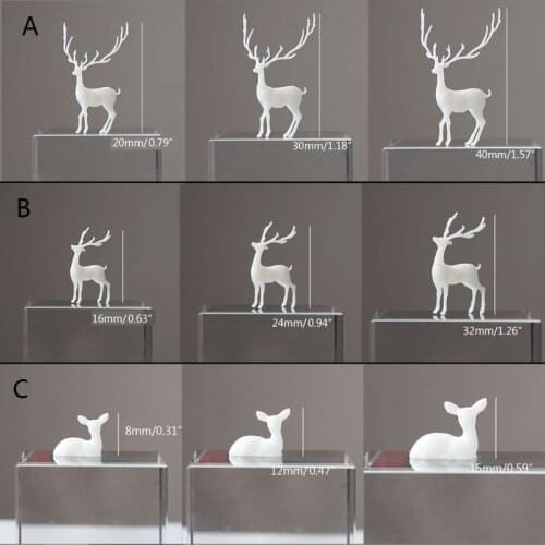 3Pcs Silicone Mini Elk Deer Modeling Resin Mold Landspace Fillings Resin Jewelry Fillings Resin Casting Filler Art Craft