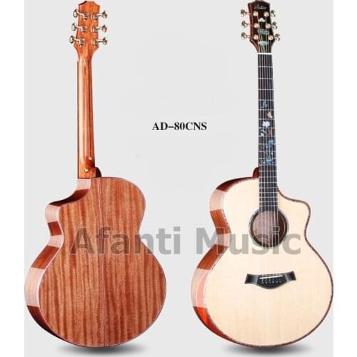 Afanti Music 41 INCH Solid Spruce top / Solid Mahogany Back & Sides Acoustic guitar (AD-80CNS)